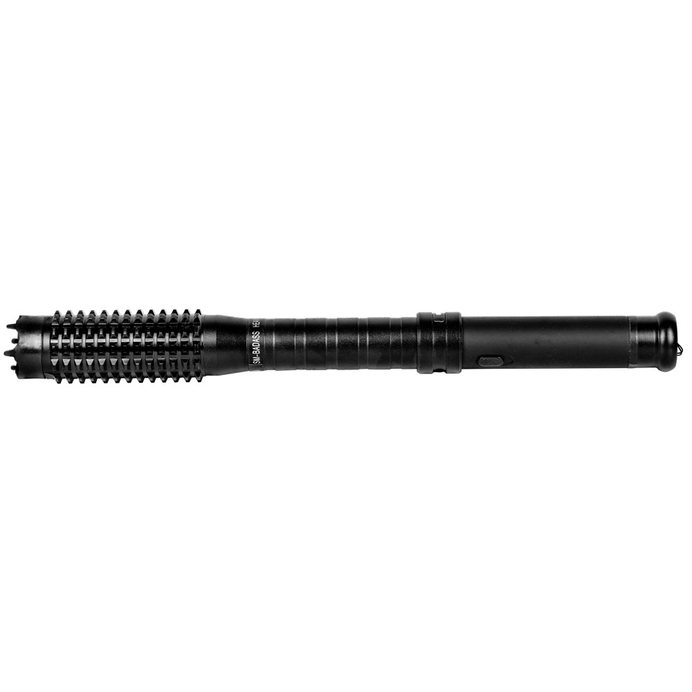 110,000,000 volt Bad Ass Metal Stun Baton and Flashlight view 3